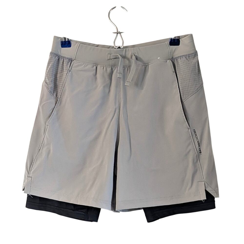 Abercrombie Kids YPB  Lined Athletic Shorts Gray 13/14 Athletic School